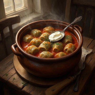 Классические голубцы с мясом и рисом