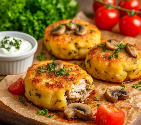 Картофельные зразы с курицей, сыром и грибами: сытный и нежный ужин для всей семьи