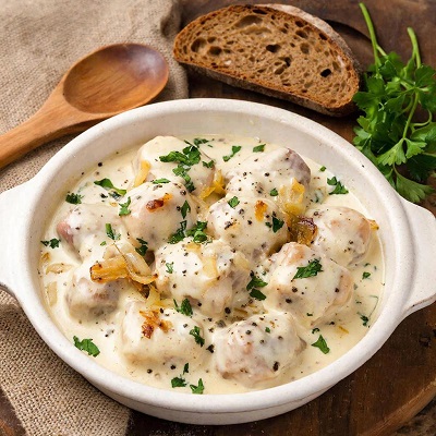 Куриные желудочки, тушеные в сметане