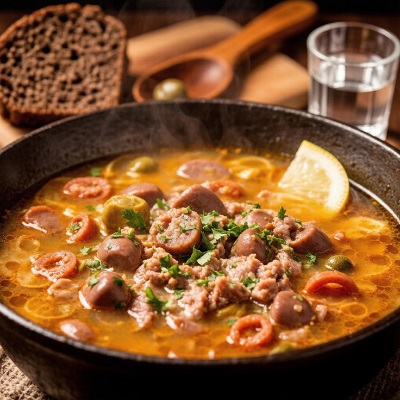 Солянка мясная с почками