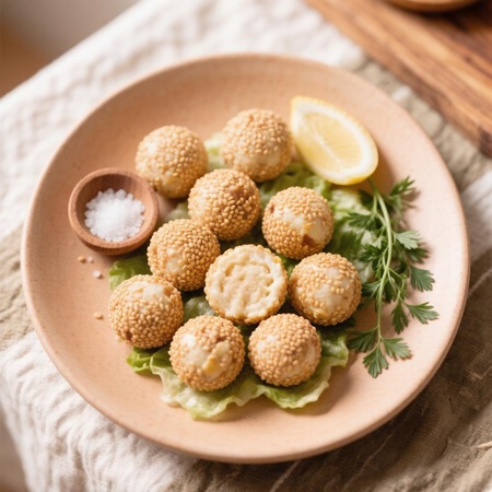 Закусочные шарики с печенью трески, картофелем и сыром