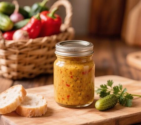 Соус «Релиш» на зиму (огуречный, кисло‑сладкий, с горчицей)