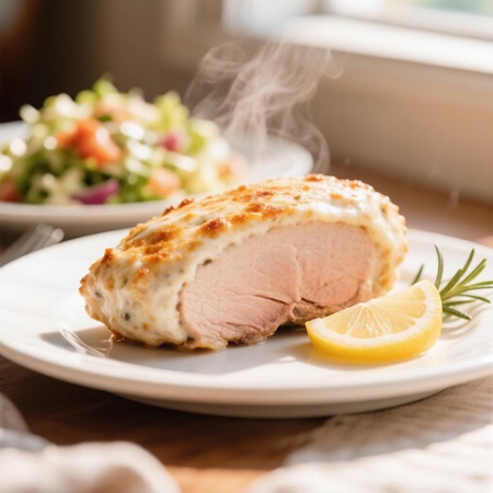 Сочная куриная грудка в йогуртово‑сырном соусе: нежность в каждом кусочке!